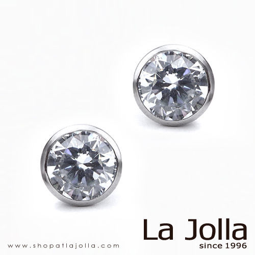 La Jolla 唯．愛 純鈦耳環(7mm)