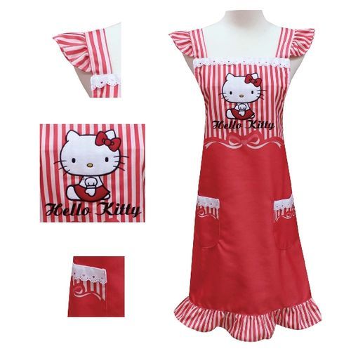 Hello Kitty紅色緞帶圍裙KT-0412A