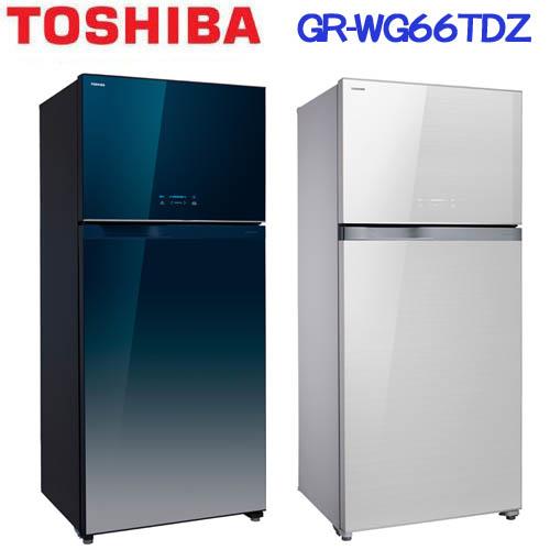 TOSHIBA東芝608L雙門變頻玻璃鏡面冰箱GR-WG66TDZ