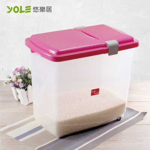 【YOLE悠樂居】大容量滾輪保鮮米桶12kg
