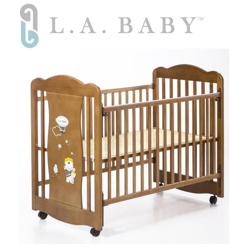 美國L.A. Baby 奧蘭多嬰兒床/搖擺大床/童床(淺咖啡色)