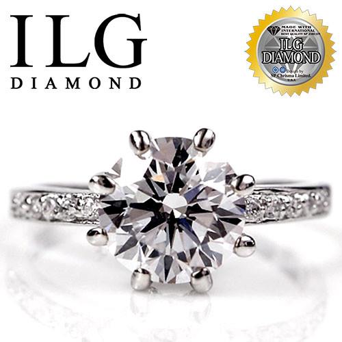 ILG鑽 頂級八心八箭擬真鑽石戒指 宴會之星款 主鑽約2.5克拉 RI070  獨特八爪造型