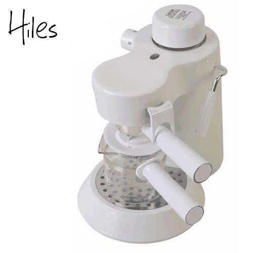 《Hiles》義式高壓蒸氣咖啡機－典雅白限量款HE-301