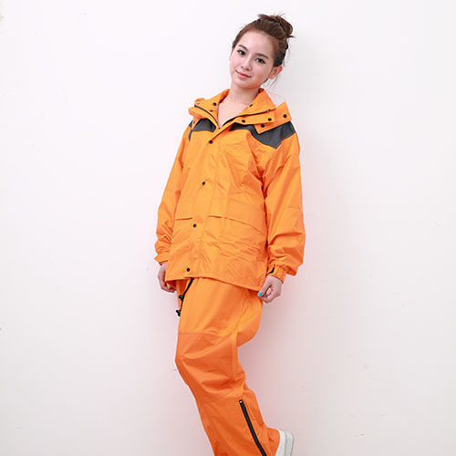 OutPerform風雨衣兩件式 - 超人氣日本款-橘/鐵灰