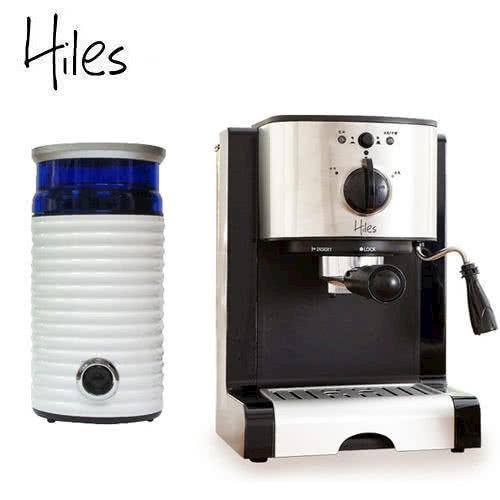 Hiles 經典午茶組合：義式咖啡機+電動磨豆機 (HE-310/HE-386W2)