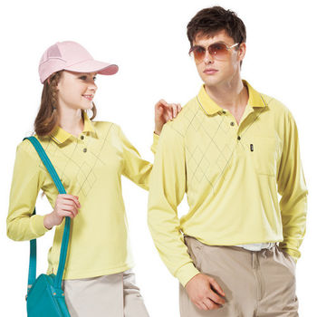 【SPAR】吸濕排汗男版長袖POLO衫(SP59531)檸檬黃色