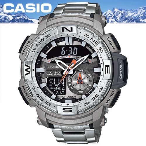 【CASIO 卡西歐 登山錶 系列】專業登山錶-溫度計_數位羅盤(PRG-280D-7D)