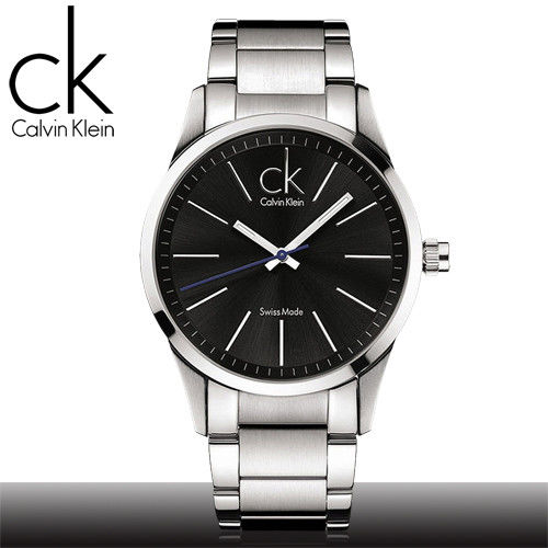 【瑞士 CK手錶 Calvin Klein】藍秒針經典款中性錶(K2241102)
