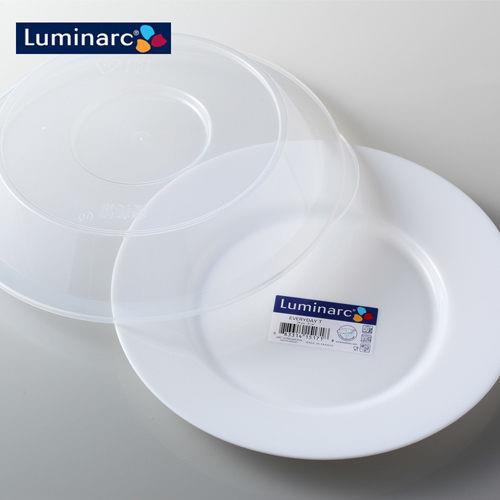 【Luminarc樂美雅】法國進口強化餐具組(24CM平盤+微波蓋)兩入
