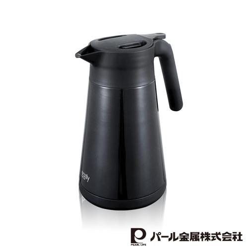 日本PEARL易開式不鏽鋼保溫壺黑1.2L