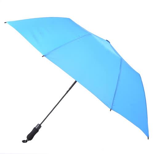2mm 貝斯運動風大傘面兩折自動傘 天藍 / 晴雨兩用 雨傘 折傘 一鍵自動開收 抗UV 阻隔紫外線 防潑水 易乾 超抗風