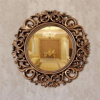 【協貿】古典橢圓形古銅色裝飾壁掛公主鏡子