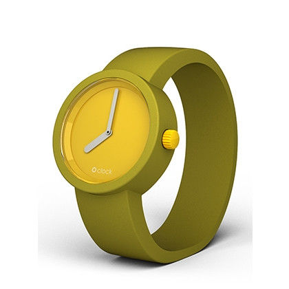 【O Bag】義大利品牌-鮮黃錶芯 +苔鮮綠錶帶 L