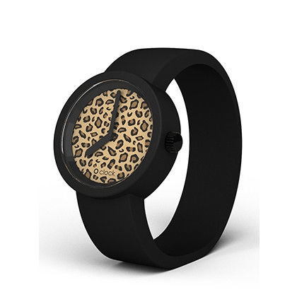 【O Bag】義大利品牌-Safari 豹 錶芯 +黑錶帶 M