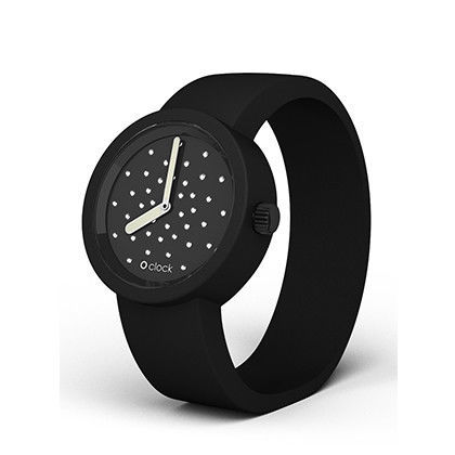 【O Bag】義大利品牌-Cristal 黑 + 黑錶帶 S