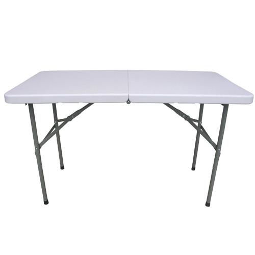 【頂堅】(4尺寬)二段式可調整高低-對疊折疊桌/工作桌/露營桌/野餐桌/拜拜桌