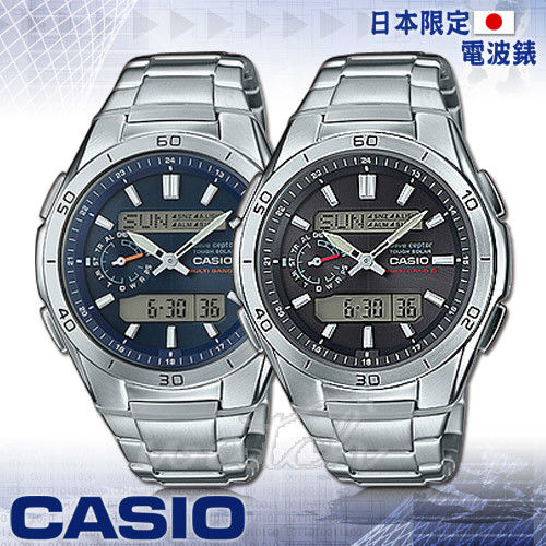 【CASIO 卡西歐】日本內銷款_電波_太陽能_不鏽鋼錶帶男錶(WVA-M650D)