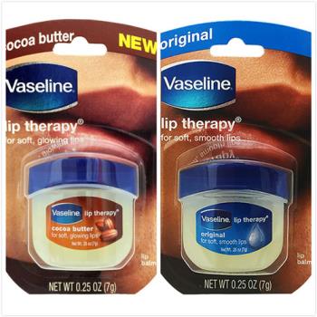 【美國 Vaseline】罐裝護唇膏-原始香味*4+可可奶油*4(0.25oz/7g*8)