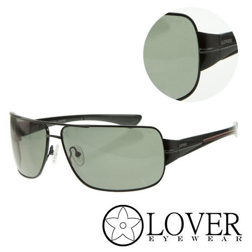 【Lover】精品方框墨綠太陽眼鏡(9119-67-13-120)