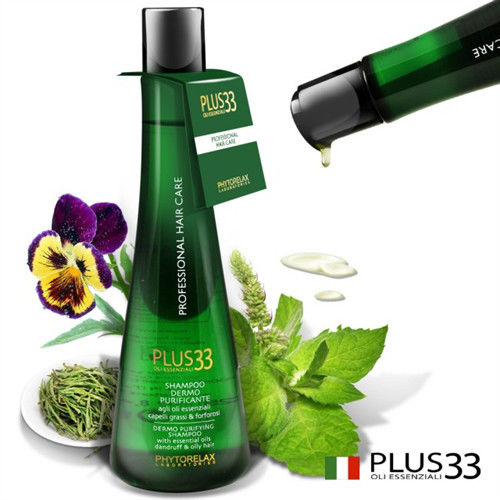 【義大利PLUS33】草本精油潔淨頭皮洗髮精250ML(不含矽靈、礦物油)