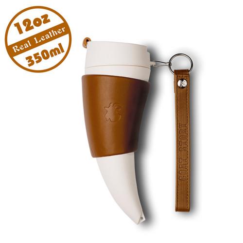 【GOAT STORY】Goat Mug 真皮款山羊角咖啡杯 12oz/350ml - 咖啡色