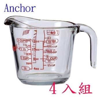 美國Anchor專業級強化玻璃量杯500cc-四入裝組