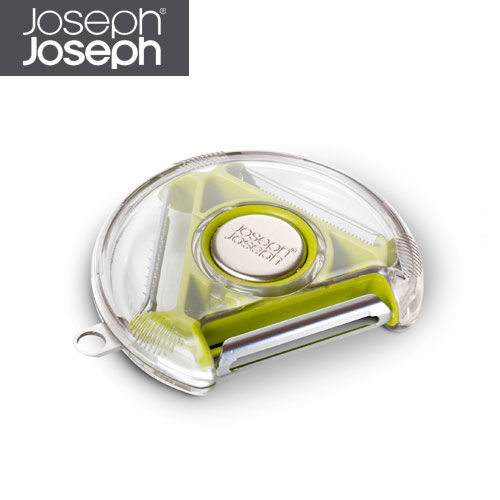 《Joseph Joseph 英國創意餐廚》3in1旋轉削皮器(綠)-PEBG0100CB