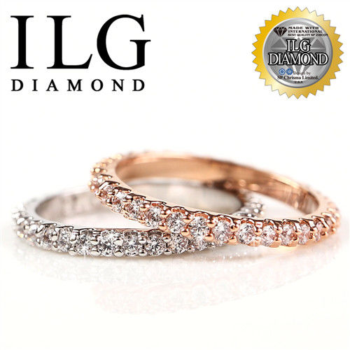 ILG鑽-頂級八心八箭擬真鑽石戒指-滿鑽線戒 獨家打版訂婚搭配一克拉鑽戒RI063.64