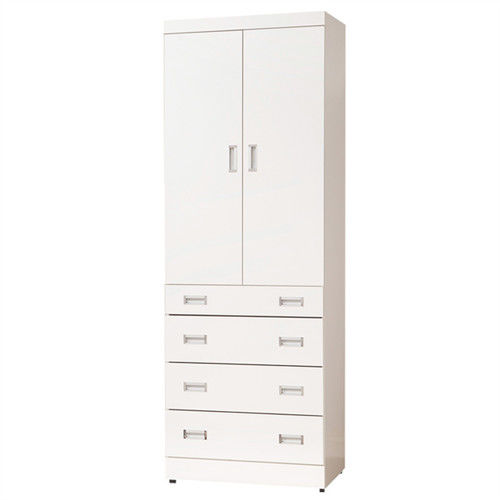 【時尚屋】[G16]凱特2.5尺純白4抽衣櫥G16-095-3