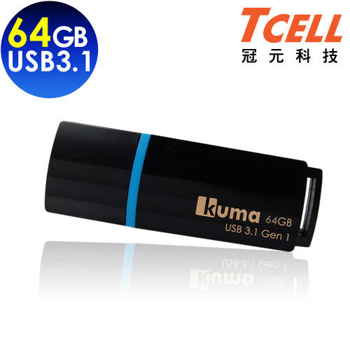 TCELL 冠元-USB3.1 Gen1 64GB 地中海風隨身碟 (Kuma系列)