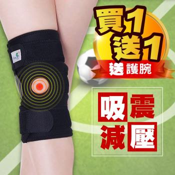 JS嚴選 外銷歐美可調式三線專業護膝 送CC護腕
