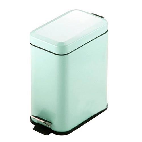 PUSH! 居家生活用品 colourful液壓緩降方型垃圾桶 置物桶 5升藍色I19-1