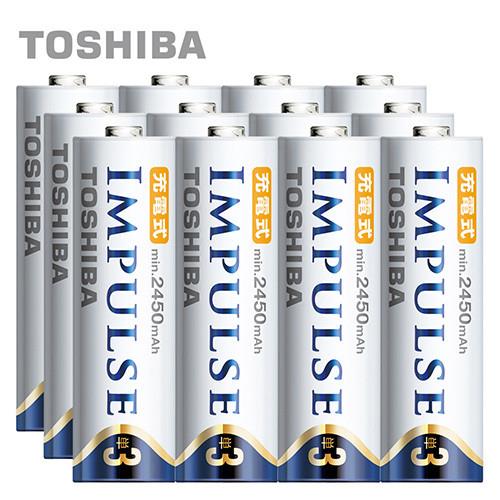 【日本製TOSHIBA】IMPULSE高容量低自放電電池(2450mAh 3號12入)