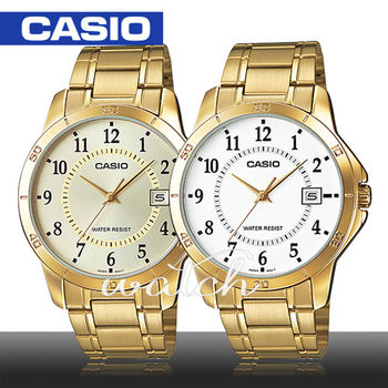 CASIO 卡西歐】送禮首選-大鏡面 數字刻度男錶(MTP-V004G)