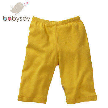 美國 Babysoy  有機棉時尚百搭彈性長褲526 - 陽光黃
