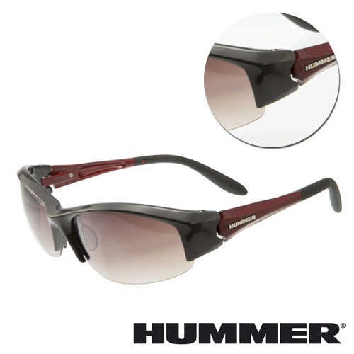 【HUMMER】半粗框紅色太陽墨鏡