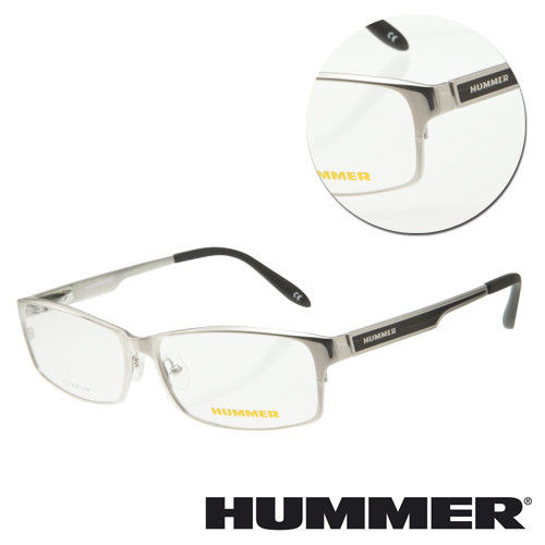 【HUMMER】鈦金屬全框銀色光學眼鏡(H1-1002-C4)