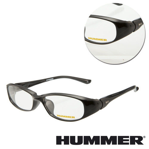 【HUMMER】橢圓亮面黑色光學眼鏡(H3-1000-C1)
