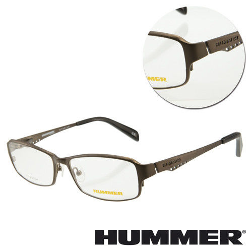 【HUMMER】鈦金屬全框棕色光學眼鏡(H1-1005-C3)
