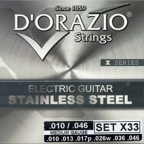 義大利手工製 DORAZIO 不鏽鋼材質 電吉他弦(No.X33) 