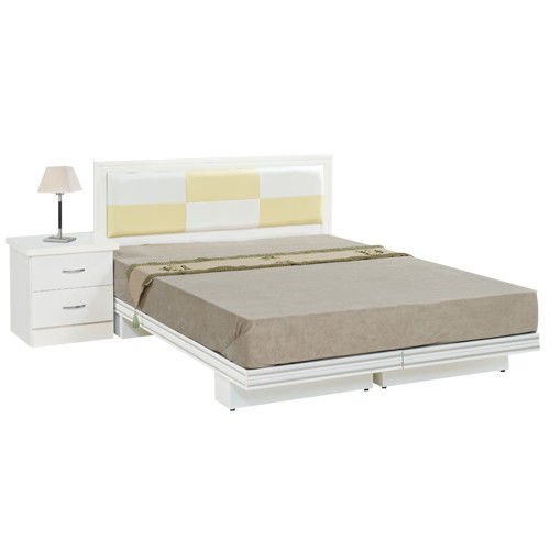 【時尚屋】[G16]金格5尺純白雙人床G16-069-13+070-2不含床頭櫃-床墊