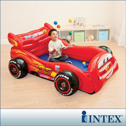 【INTEX】迪士尼卡通CARS汽車造型球池/遊戲池(附10顆彩球) (48668)-行動