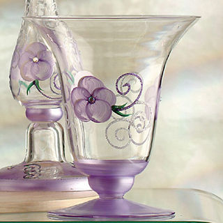 【Madiggan貝斯麗】玫瑰系列手工彩繪喇叭燭台花瓶-小(粉紅.金黃任選)