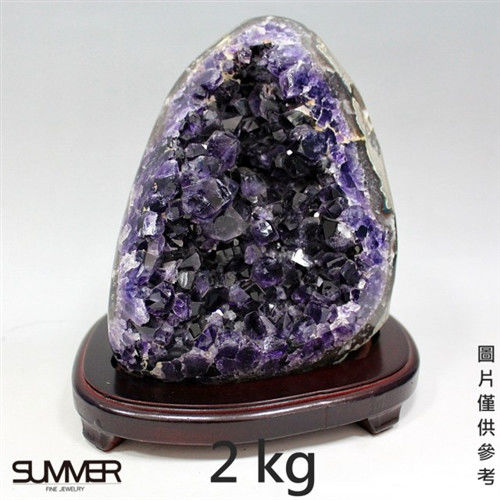 SUMMER寶石《隨機出貨》3A級烏拉圭紫水晶片2kg以上(頂級深紫色)