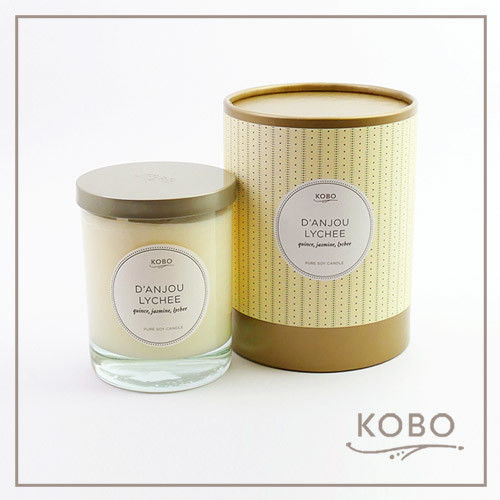 【KOBO】美國大豆精油蠟燭 - 梨與荔枝 (330g/可燃燒80hr)