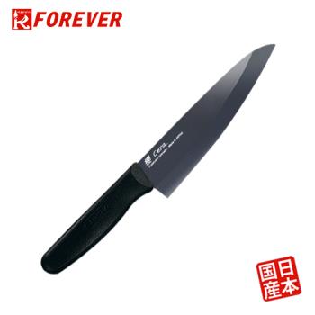 【FOREVER】日本製造鋒愛華櫻系列滑性陶瓷刀16CM(黑)