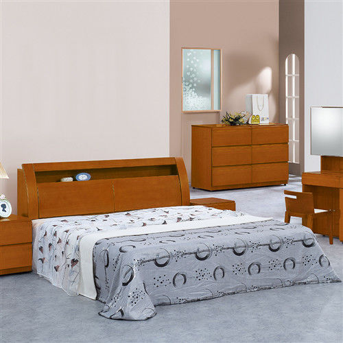 【時尚屋】[UZ6]泰豐樟木色5尺床箱型雙人床UZ6-10-2+10-3不含床頭櫃-床墊