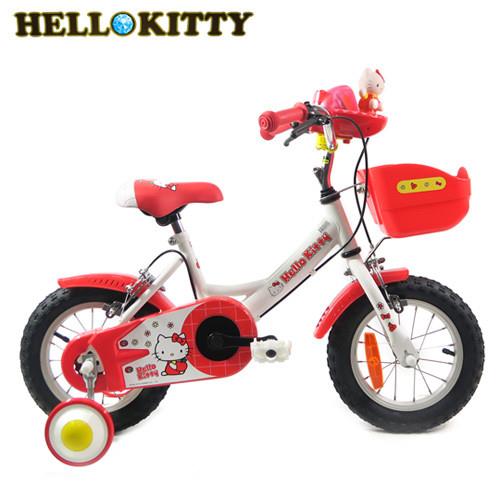 Hello Kitty 單車 K-TY12RD 12吋單速音樂童車-白紅