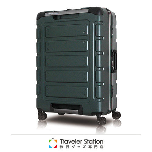 《Traveler Station》Traveler Station 22吋悍馬鋁框拉桿箱-深綠色