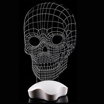 北歐3D立體 USB LED創意小夜燈-骷髏頭